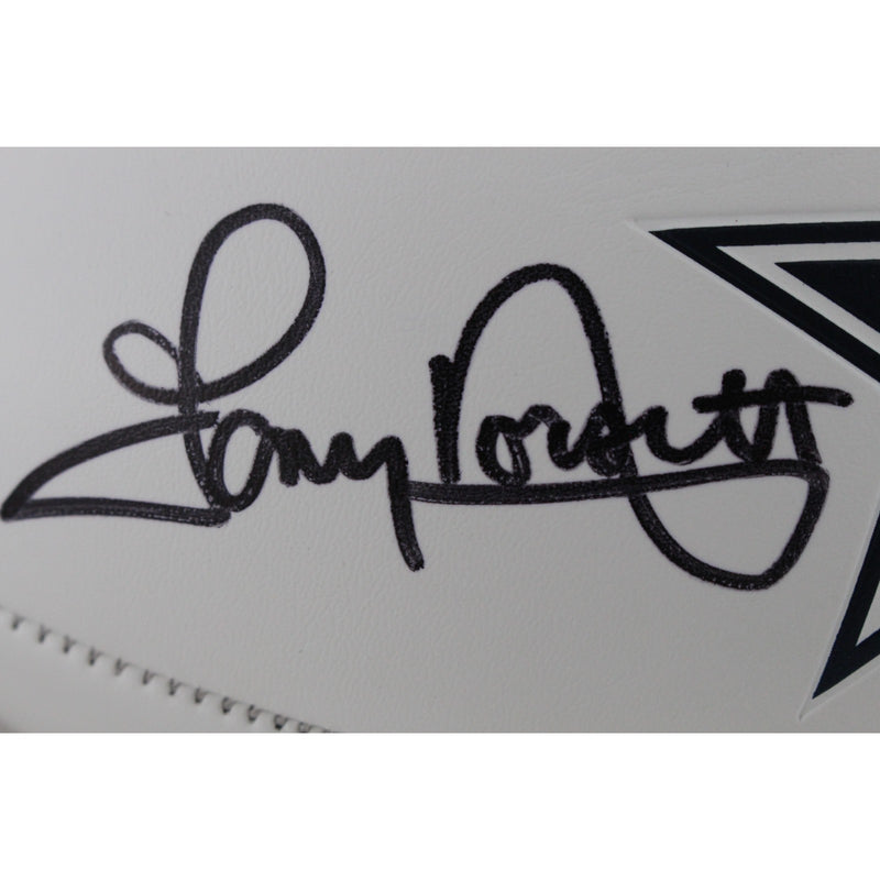 Emmitt Smith & Tony Dorsett Signed Dallas Cowboys Logo Football