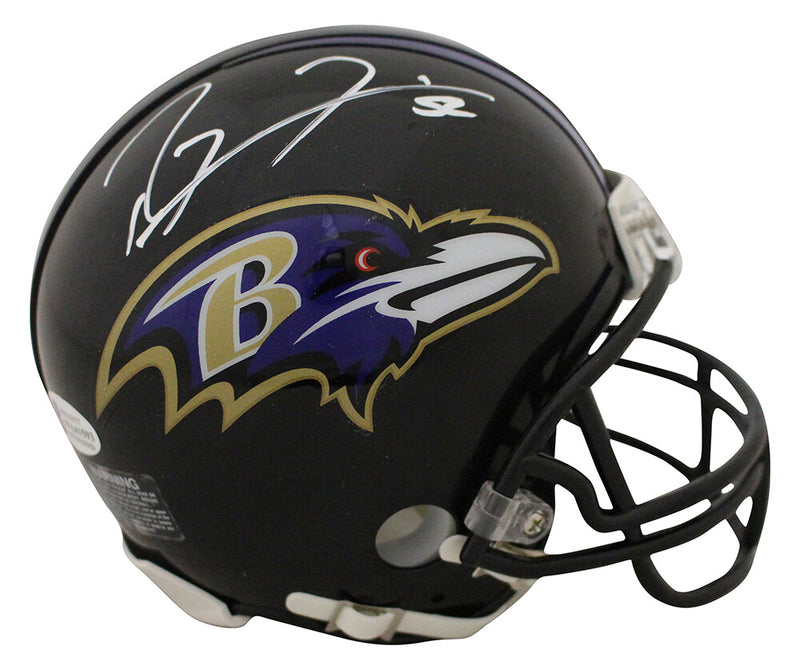 Ray Lewis Baltimore Ravens Autographed Mini Helmet Beckett BAS