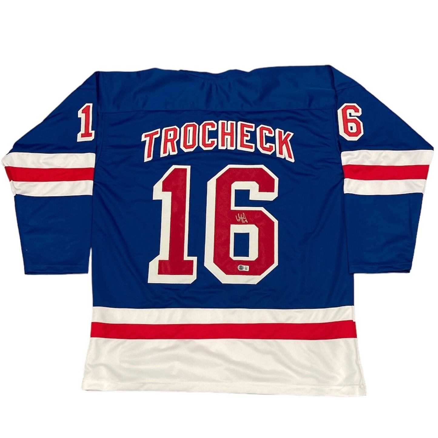 Vincent Trocheck Signed New York Rangers Custom Jersey (Beckett COA)