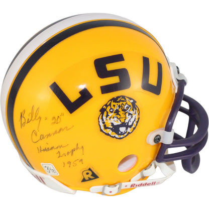 Billy Cannon Autographed LSU Tigers VSR4 Mini Helmet (Heisman 59)