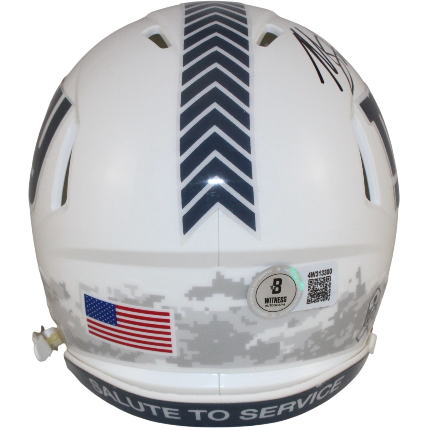 Michael Strahan Autographed New York Giants 2024 Salute to Service Mini Helmet