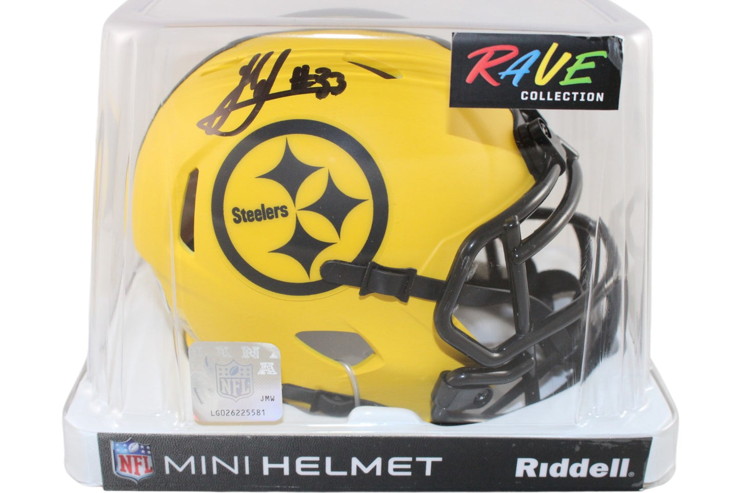 Jack Sawyer Signed Pittsburgh Steelers Rave Mini Helmet (Beckett)