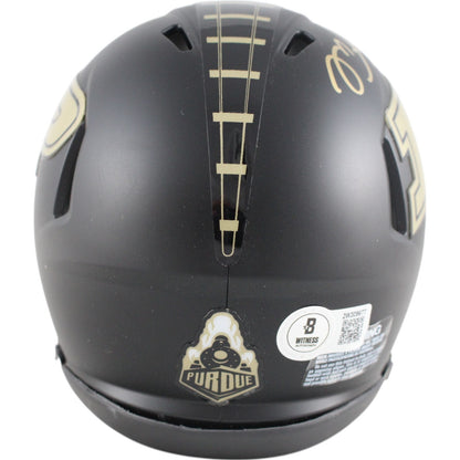 Mike Alstott Autographed Purdue Boilermakers Black Speed Mini Helmet