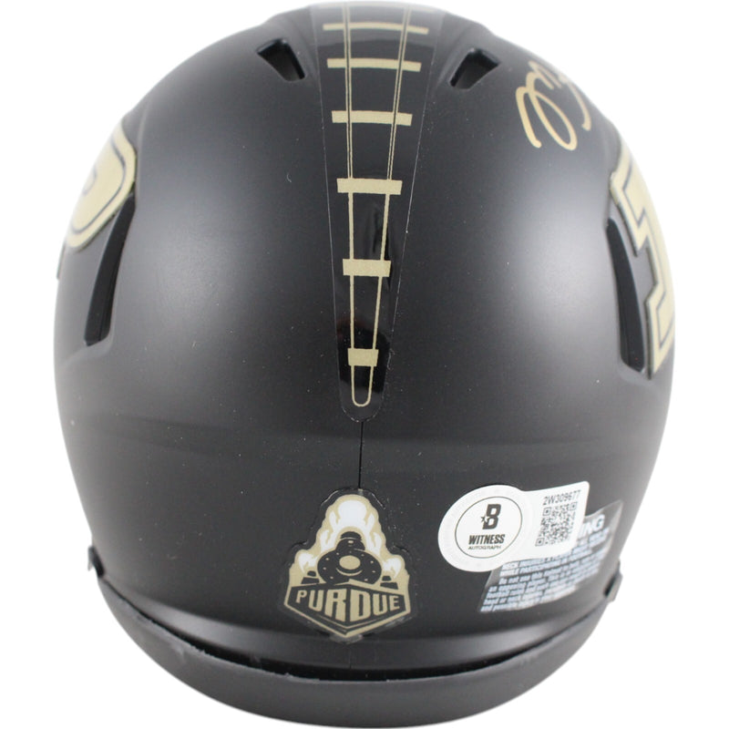Mike Alstott Autographed Purdue Boilermakers Black Speed Mini Helmet