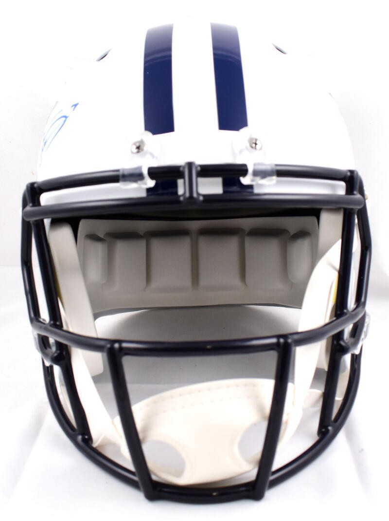 Trevon Diggs Autographed Dallas Cowboys Full Size Flat White Speed Helmet