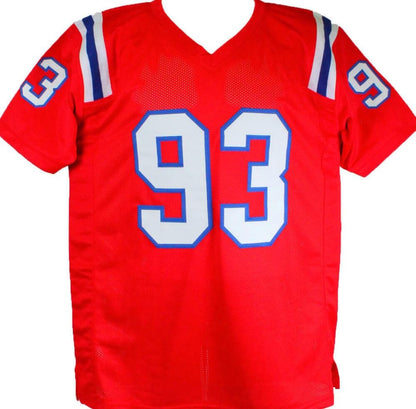 Richard Seymour Signed Red Custom Football Jersey