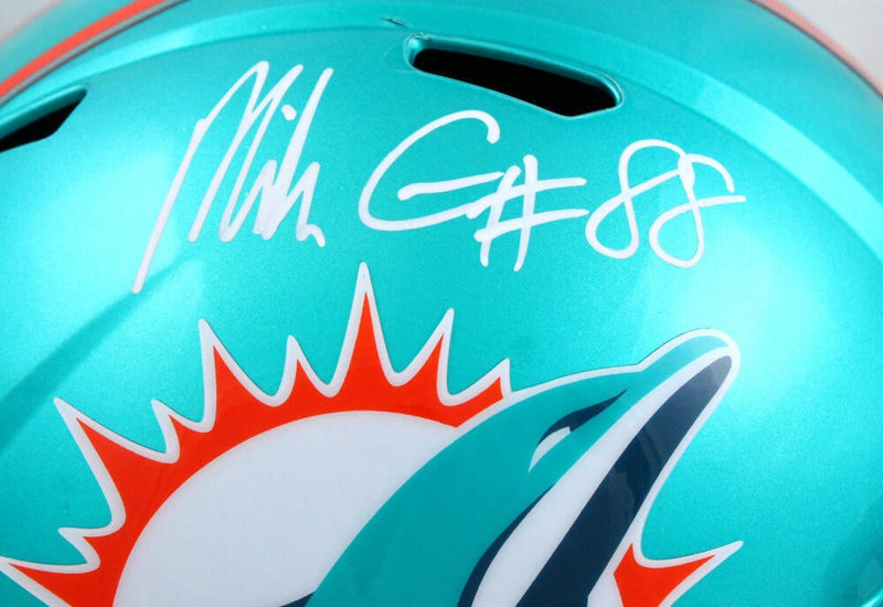 Mike Gesicki Autographed Miami Dolphins Riddell Flash Full Size Helmet
