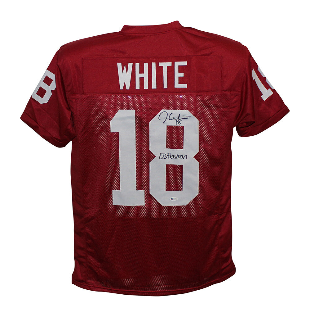 Jason White Signed Oklahoma Custom Football Jersey Heisman Inscription