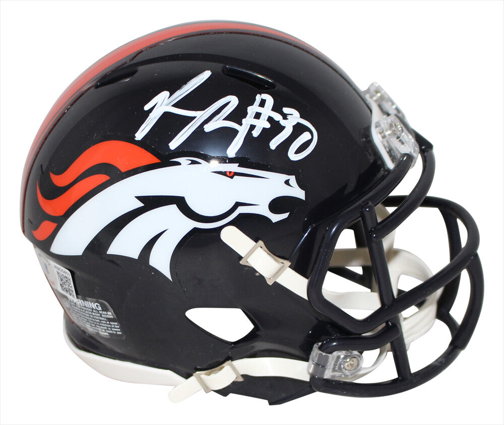 Phillip Lindsay Autographed Denver Broncos Speed Mini Helmet