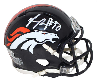 Phillip Lindsay Autographed Denver Broncos Speed Mini Helmet
