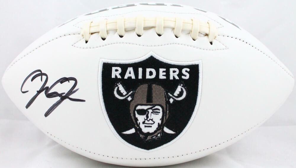 Josh Jacobs Signed Las Vegas Raiders Logo Football