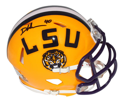 Devin White LSU Tigers Signed Speed Mini Helmet Beckett BAS