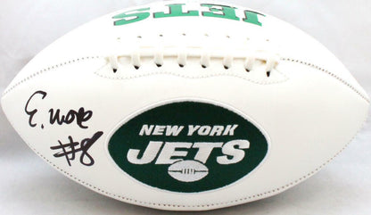 Elijah Moore Autographed New York Jets Black Logo Football
