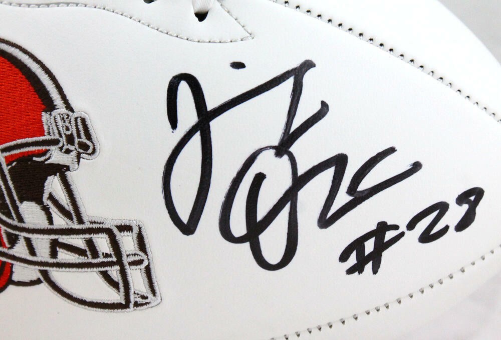 Jeremiah Owusu-Koramoah & Denzel Ward Signed Cleveland Browns Football