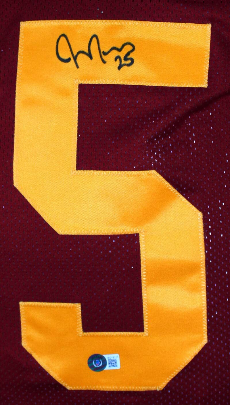 Justin Fargas Signed Maroon USC Style Custom Jersey