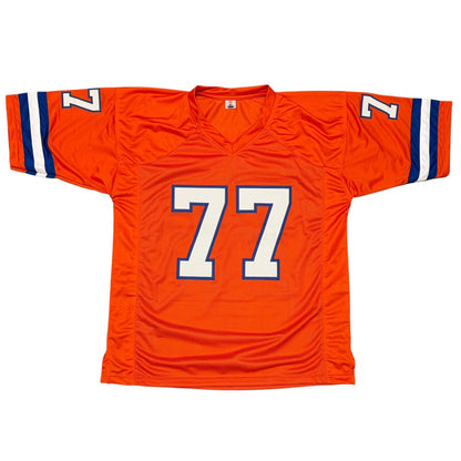 Karl Mecklenburg Signed Denver Broncos Custom Football Jersey (JSA Witness)