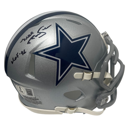 Mel Renfro Signed Dallas Cowboys Speed Mini Helmet (HOF 96) - BAS COA