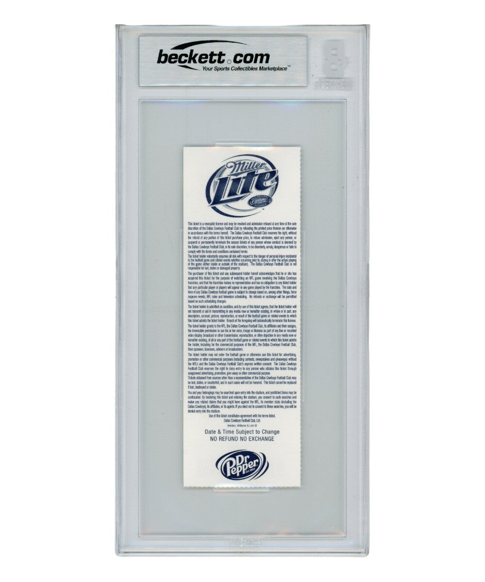 Adrian Peterson Signed Minnesota Vikings Ticket Stub "ROY" Beckett