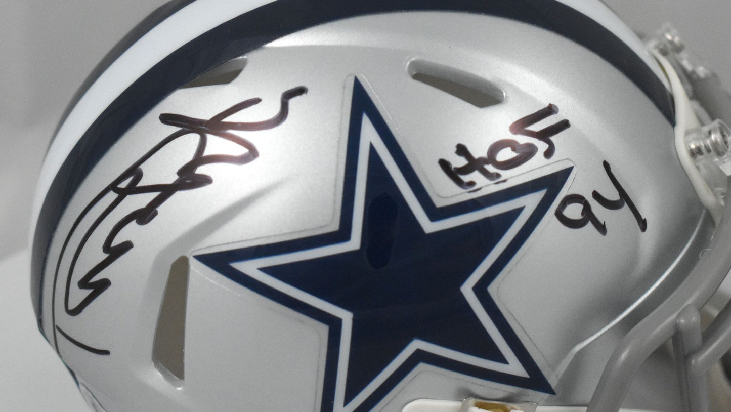 Randy White Signed Dallas Cowboys Speed Mini Helmet HOF Inscription