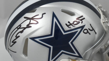 Randy White Signed Dallas Cowboys Speed Mini Helmet HOF Inscription