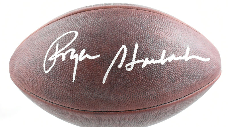 Roger Staubach Autographed Dallas Cowboys Wilson Duke Football
