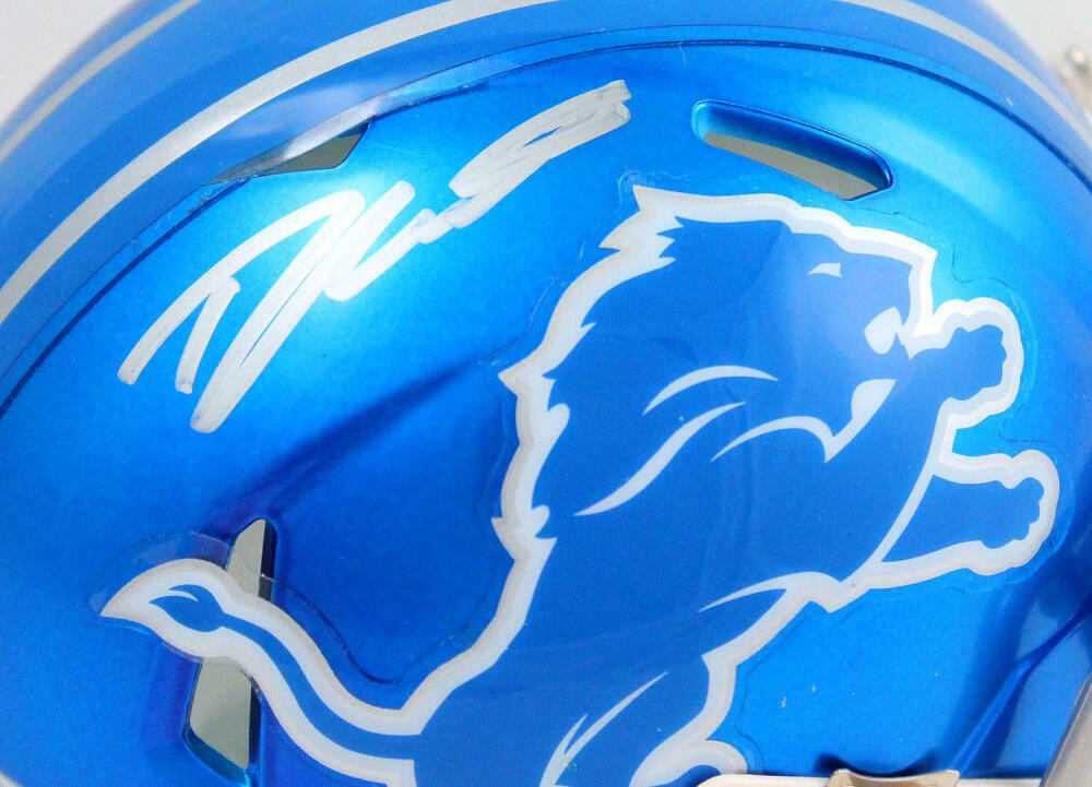 D'Andre Swift Signed Detroit Lions Flash Speed Mini Helmet