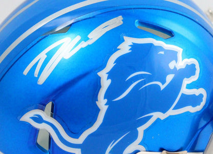 D'Andre Swift Signed Detroit Lions Flash Speed Mini Helmet