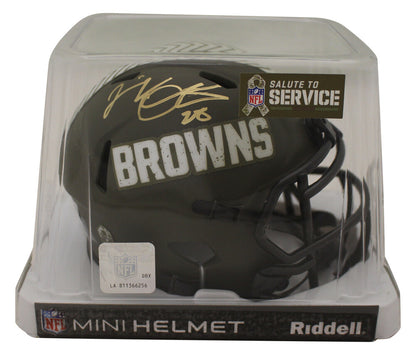 Jeremiah Owusu-Koramoah Cleveland Browns Signed Salute Mini Helmet
