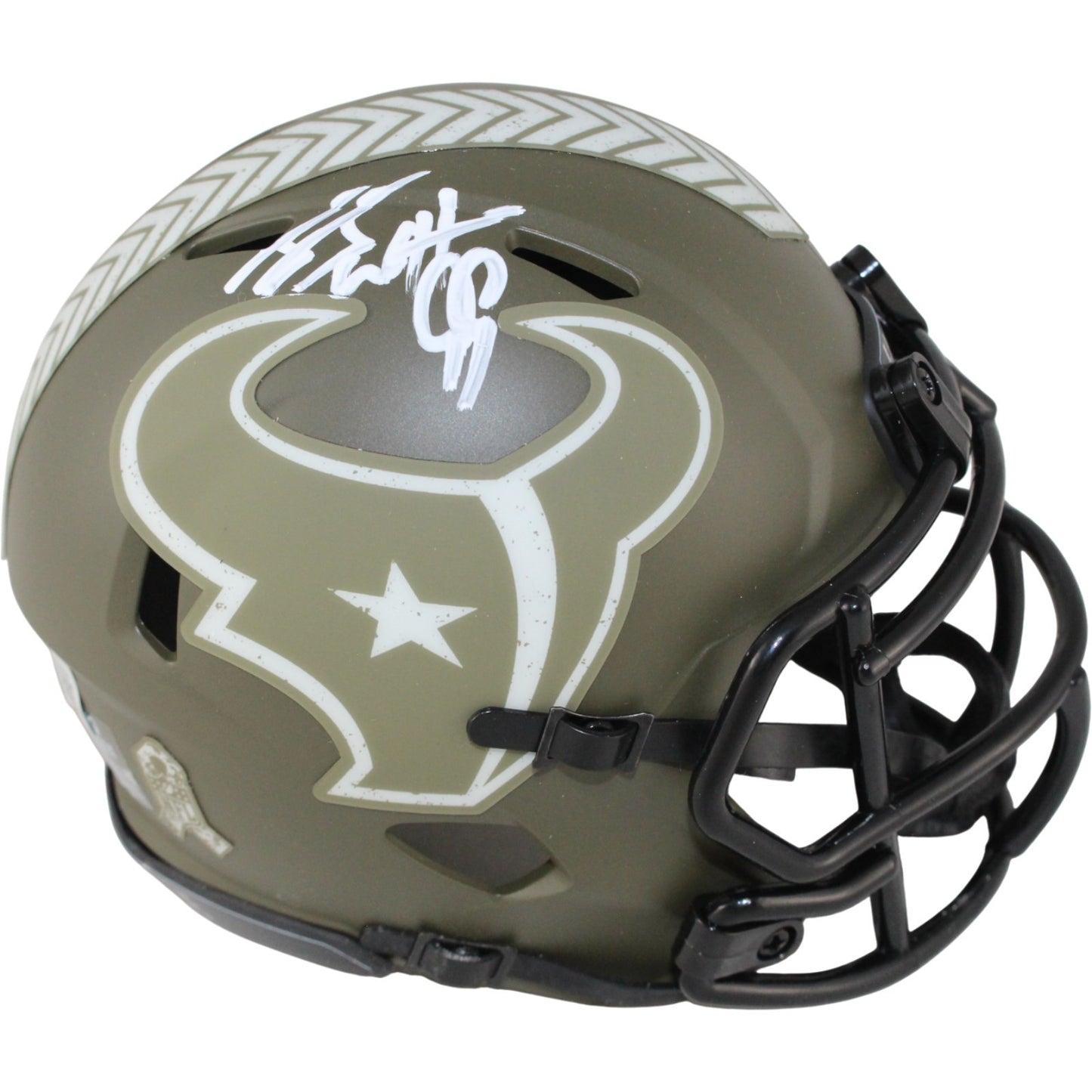 JJ Watt Signed Houston Texans 2022 Salute to Service Mini Helmet