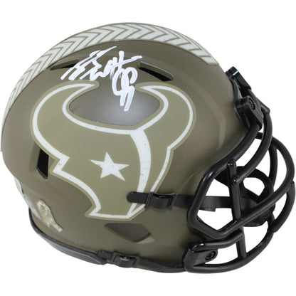 JJ Watt Signed Houston Texans 2022 Salute to Service Mini Helmet