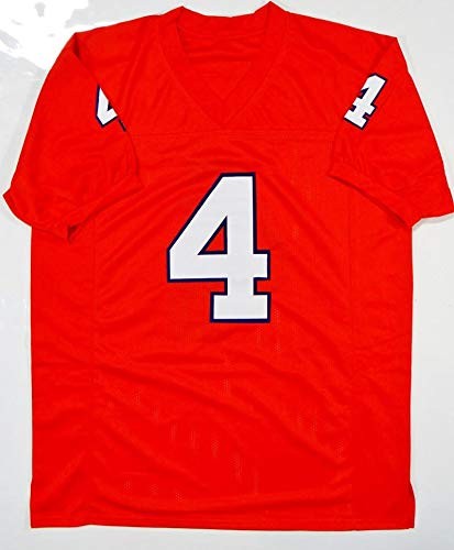 Deshaun Watson Signed Orange Clemson Style Custom Jersey