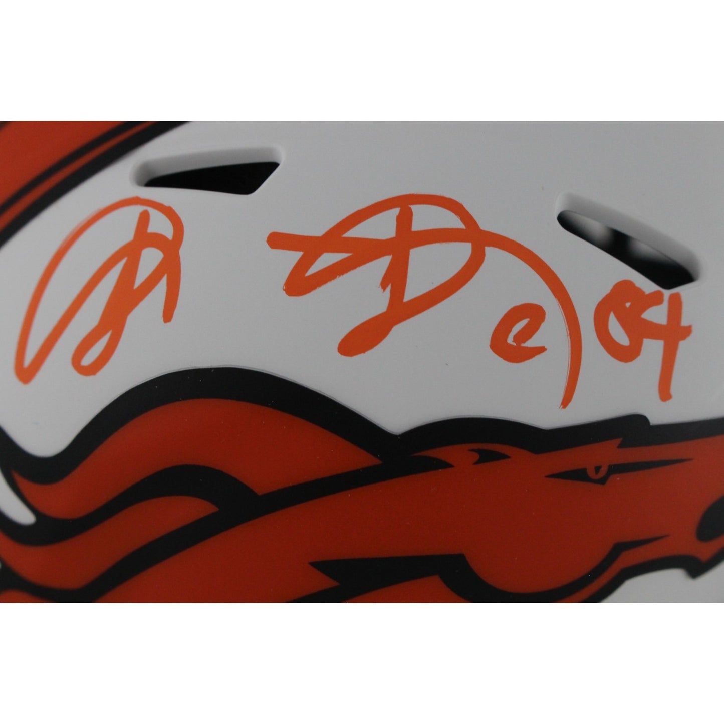 Shannon Sharpe Denver Broncos Autographed Lunar Mini Helmet