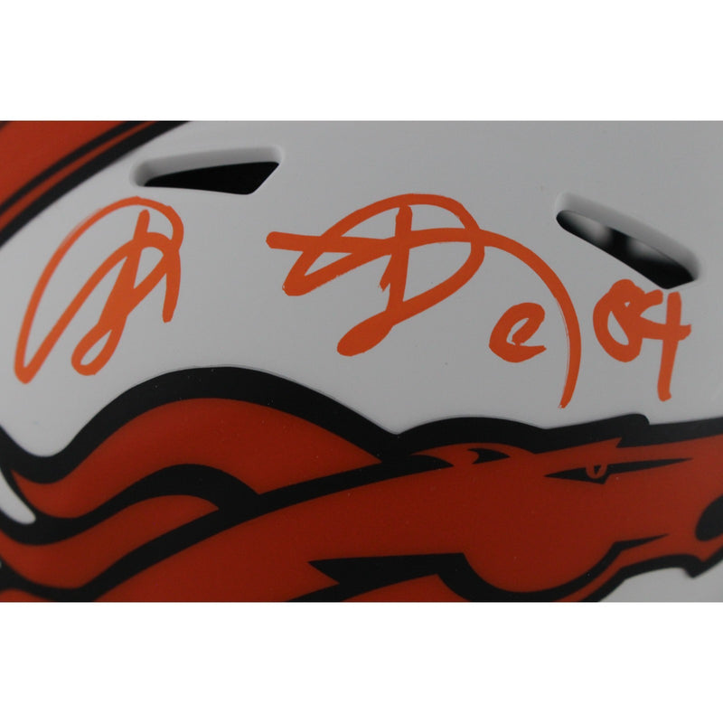 Shannon Sharpe Denver Broncos Autographed Lunar Mini Helmet