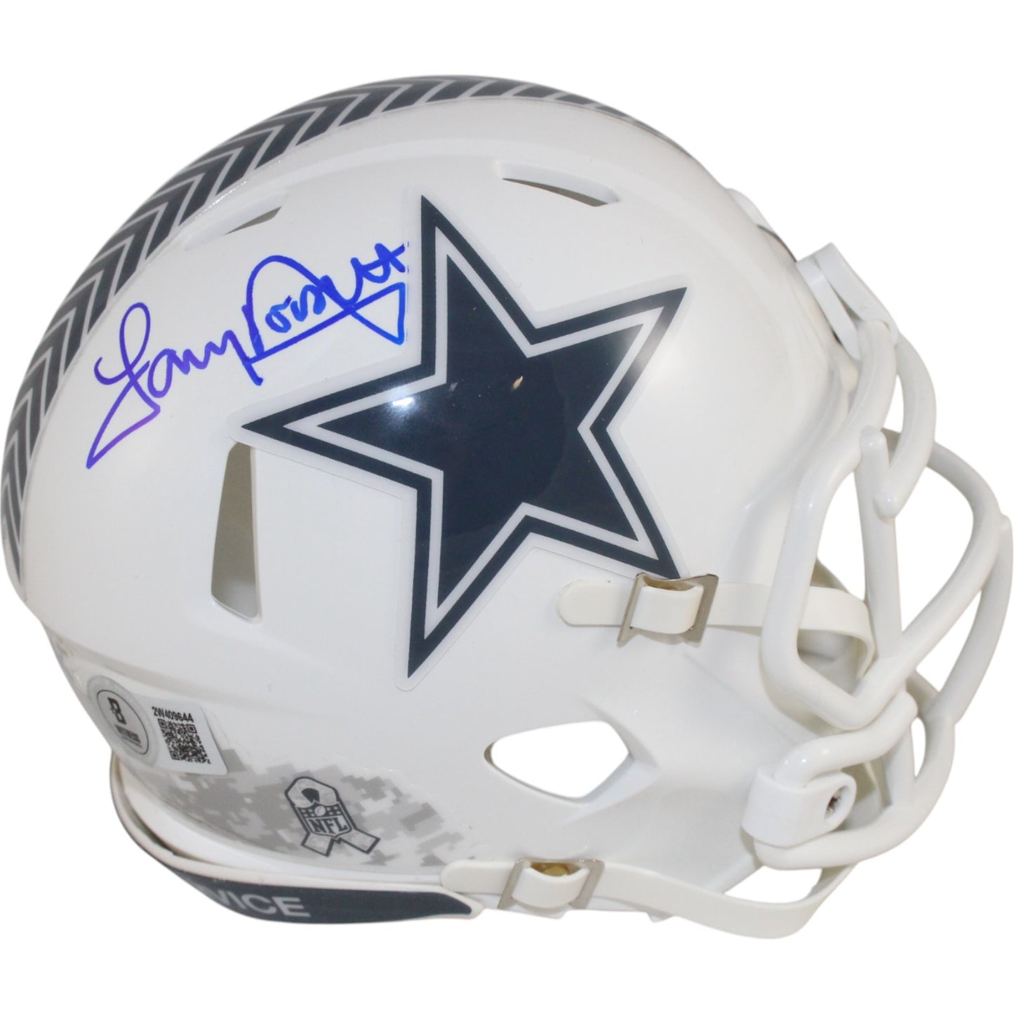 Tony Dorsett Dallas Cowboys Autographed 2024 Salute to Service Mini Helmet