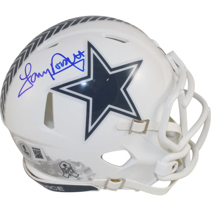 Tony Dorsett Dallas Cowboys Autographed 2024 Salute to Service Mini Helmet