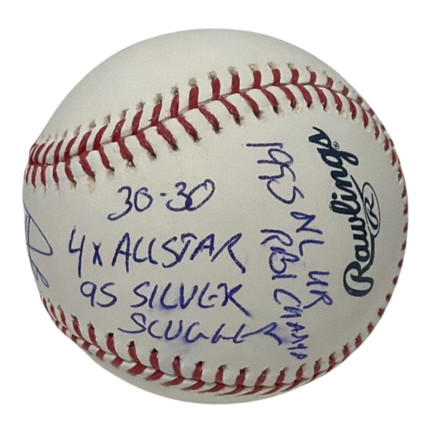 Dante Bichette Signed Official MLB Baseball with 5 Inscriptions