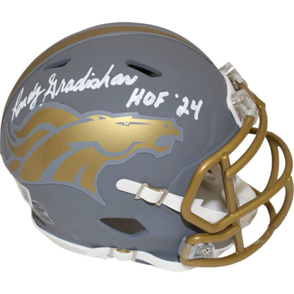 Randy Gradishar Denver Broncos Autographed Slate Mini Helmet (HOF 24)
