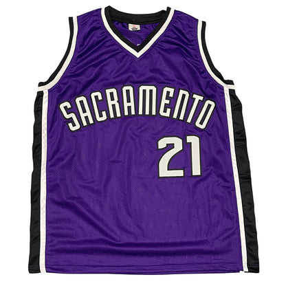Vlade Divac Sacramento Kings Autographed Custom Basketball Jersey BAS