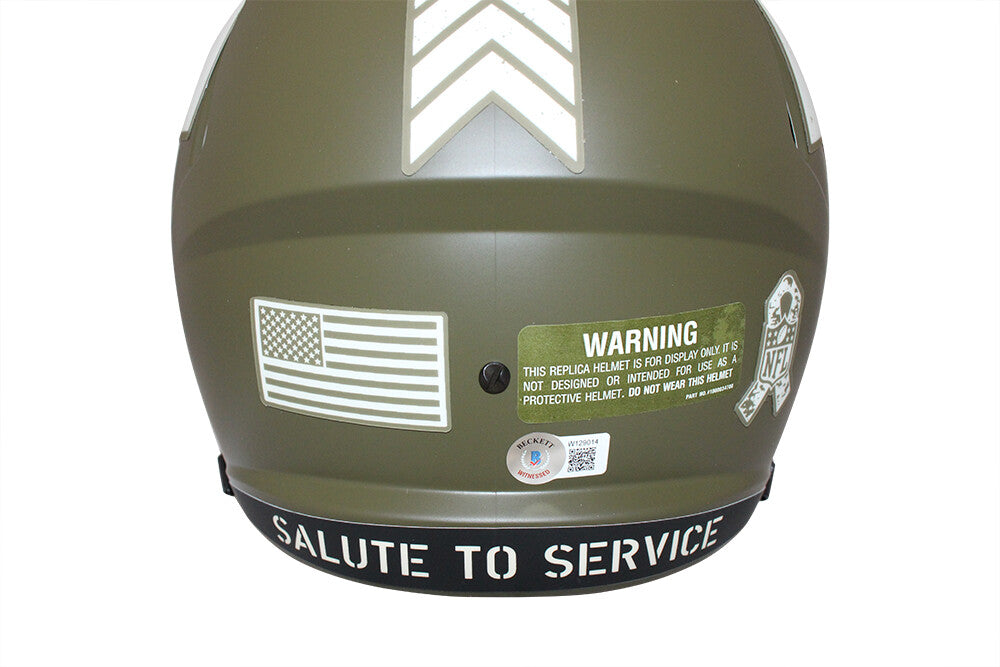 Kurt Warner Signed Los Angeles Rams Salute Full Size Speed Helmet