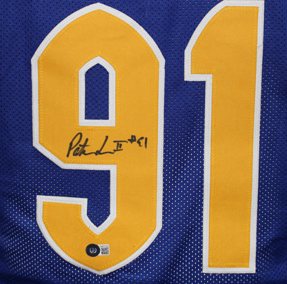 Patrick Jones Pittsburgh Panthers Autographed Custom Blue Jersey (BAS)