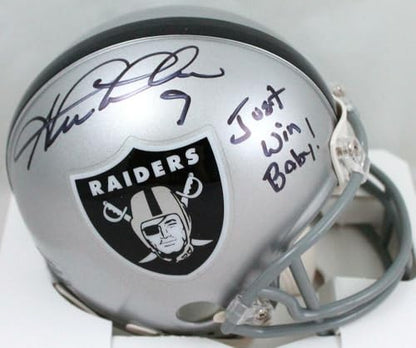 Shane Lechler Signed Oakland Raiders Mini Helmet Inscribed "Just Win Baby"