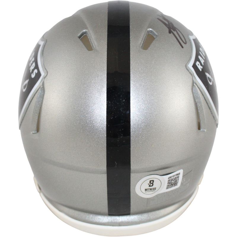 Ashton Jeanty Signed Las Vegas Raiders Flash Mini Helmet (Beckett Witnessed)