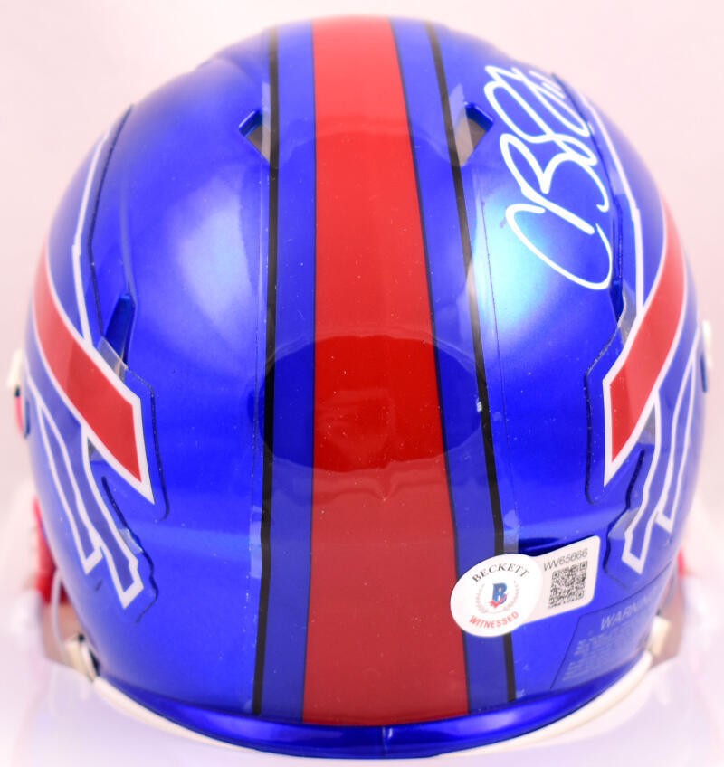 Cole Beasley Signed Buffalo Bills Flash Speed Mini Helmet