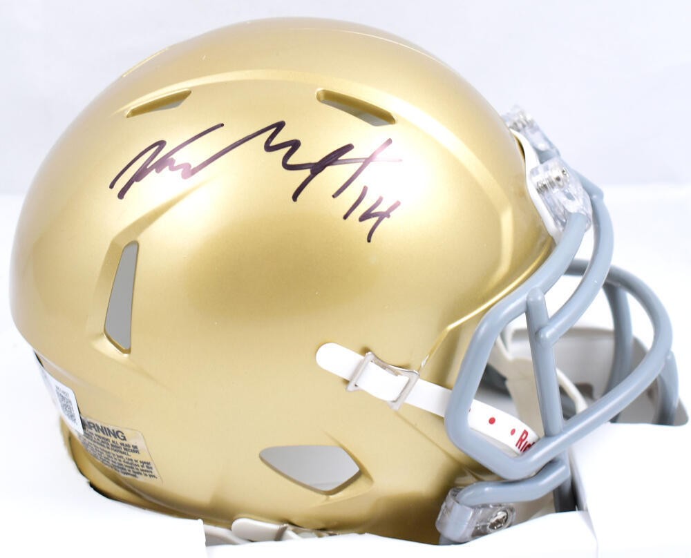 Kyle Hamilton Signed Notre Dame Fighting Irish Mini Helmet
