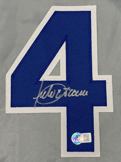 Julio Franco Signed Texas Rangers Custom Jersey Beckett BAS