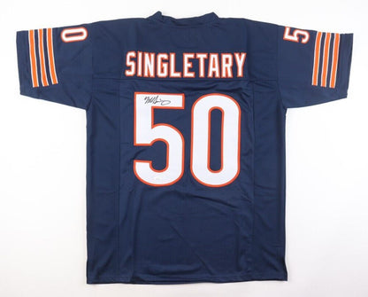 Mike Singletary Signed Chicago Bears Custom Jersey JSA COA