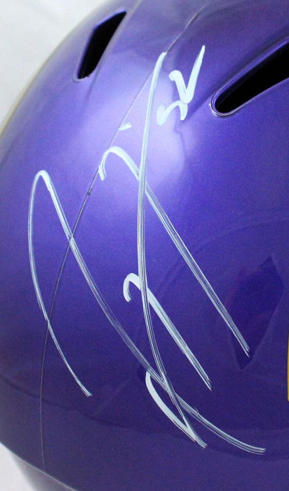 Ray Lewis Autographed Baltimore Ravens Full Size Flash Speed Helmet