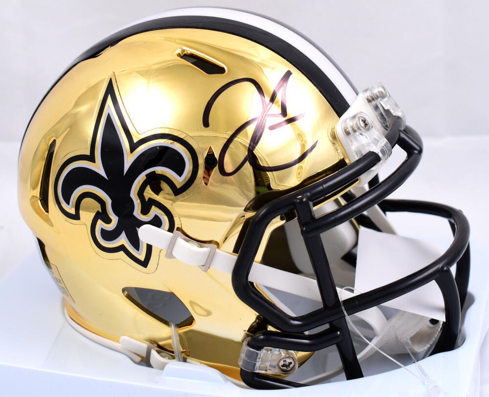 Derek Carr Signed New Orleans Saints Chrome Speed Mini Helmet