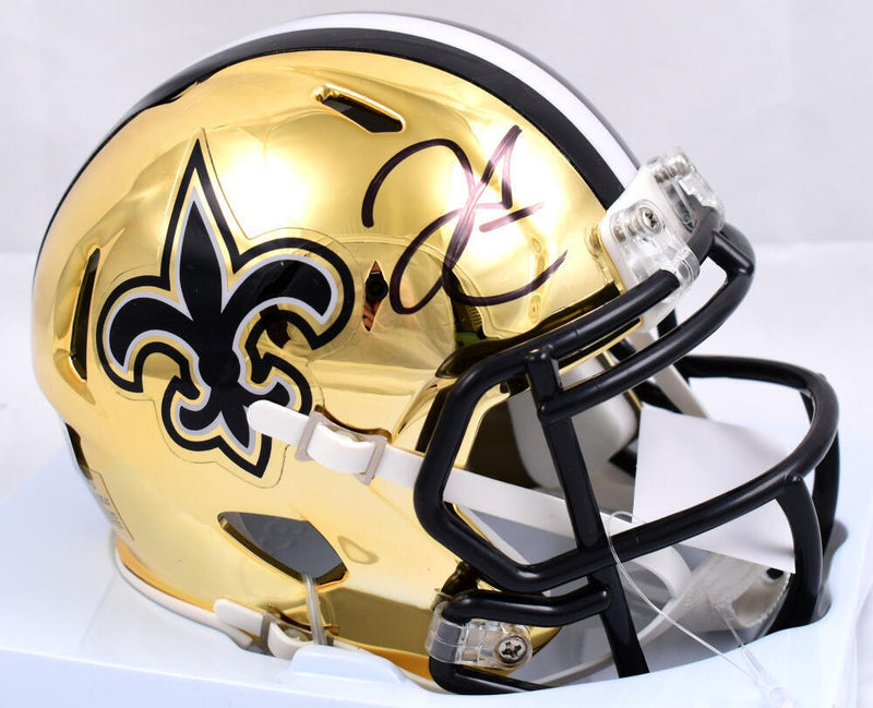 Derek Carr Signed New Orleans Saints Chrome Speed Mini Helmet
