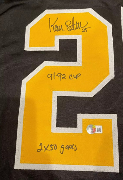 Kevin Stevens Pittsburgh Penguins Signed Custom Jersey (2x Inscriptions)